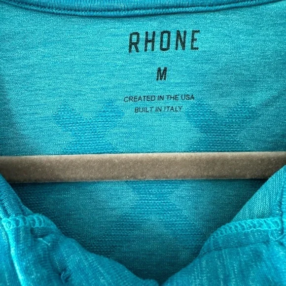 Rhone men’s bright blue polo, medium - Picture 5 of 5